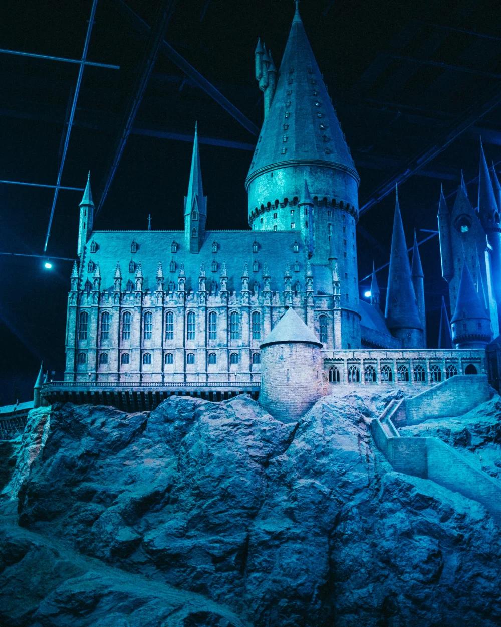 maquette van zweinstein, de school / het kasteel in harry potter